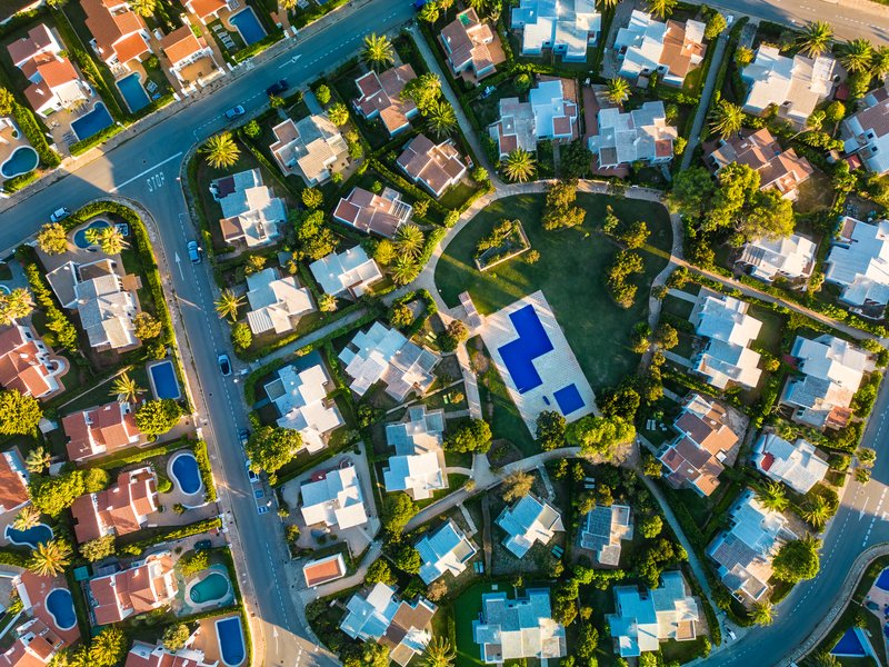 toma de vecindario en puebla con dron